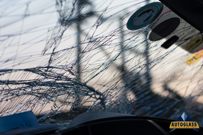 Damaged auto glass