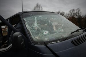 Cracked rear windshield
